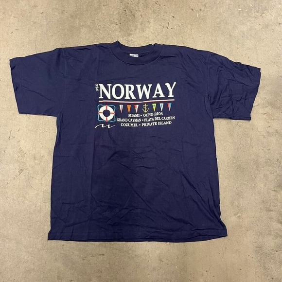 vintage usa made single stitched norway‎ Tee - Picture 1 of 5